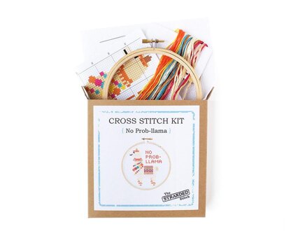 The Stranded Stitch No Prob-Llama Cross Stitch Kit - 5 inches