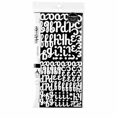 American Crafts Sticker Getty Alphabet Cardstock White (197 Piece)