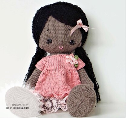 Knitting Pattern, Doll clothes - Shabby Chic dress supplement