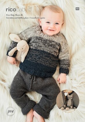 Babies Sweater and Toy in Rico Baby Classic DK - 924 - Downloadable PDF