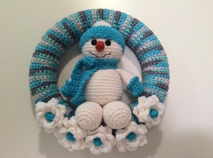 Snowman Winter Wreath