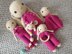 Sweet Bunny amigurumi doll lovey pacifier clip baby teether small baby children plush