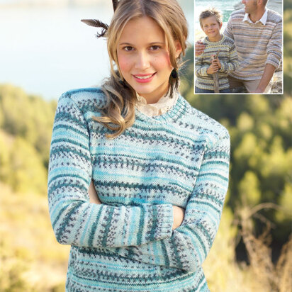 Crew Neck and Collared Sweaters in Sirdar Crofter DK - 9133 - Downloadable PDF