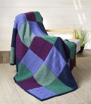 #1238 Paradise City - Blanket Knitting Pattern for Home in Valley Yarns Northampton by Valley Yarns