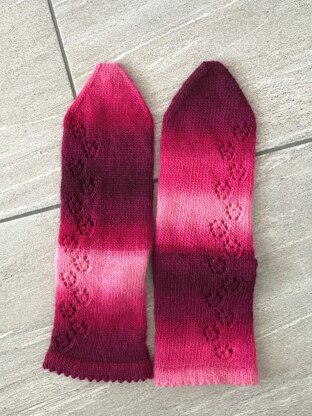 Rosengarten Socken mit Magic Wrap Ferse