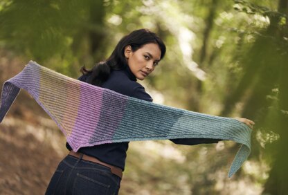 Stages Scarf in Rowan Kidsilk Haze and Felted Tweed - Downloadable PDF