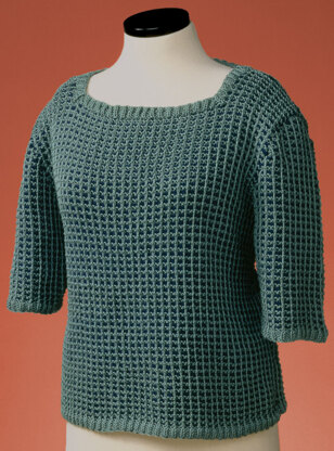 Waffle Stitch Pullover in 2 Sleeve Lengths