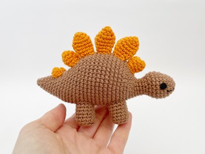 Crochet dinosaur toy Stegosaurus amigurumi crochet pattern