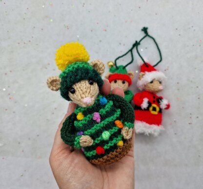 Christmas Mouse Shelf Sitter Bauble