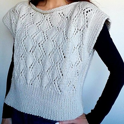 Flying Diamonds Poncho Sweater