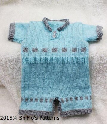 Onesie Baby Knitting Pattern #117