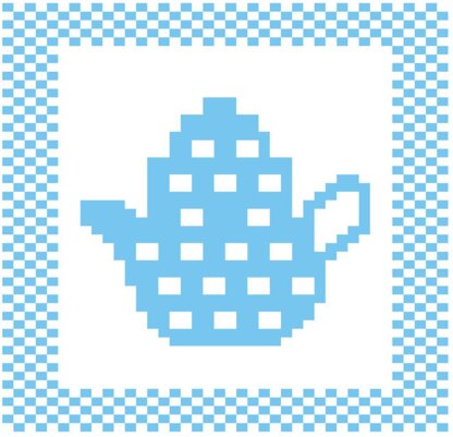 Polka Dot Teapot Dishcloth