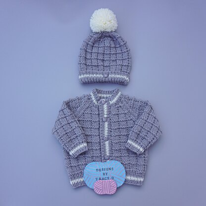 Dom Baby cardigan, hats & Booties knitting pattern