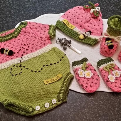 Watermelon Baby Romper Onsie Set