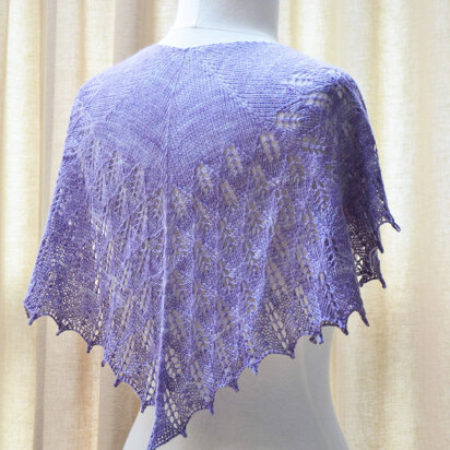 Lilac Leaves Shawl in SweetGeorgia Cashsilk Lace - Downloadable PDF