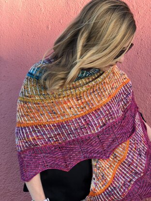 Rainbrioche Shawl