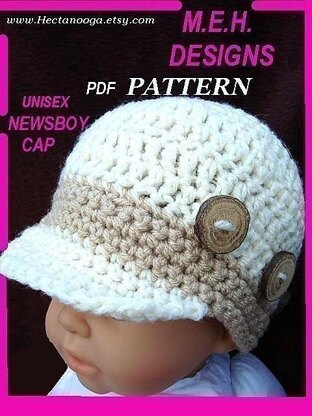 077, NEWSBOY CAP, newborn to adult sizes