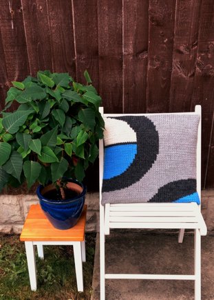 Cushion cover, colorblock, intarsia #2