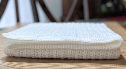 Classic modern subtle ridged baby blanket crochet pattern