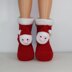 Ladies Santa Head Christmas Slippers