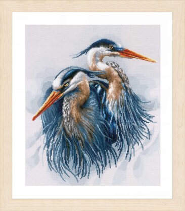 Lanarte Great Blue Herons Counted Cross Stitch Kit 