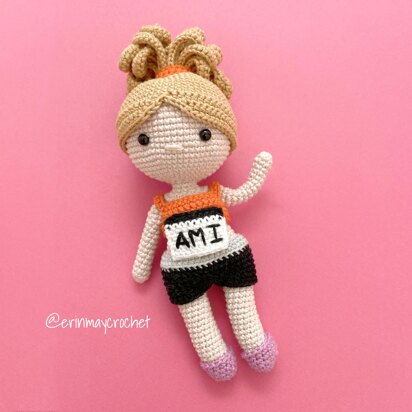 Mini Marathon Runner Amigurumi Crochet Pattern