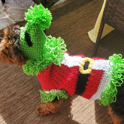 Grinch Inspired Dog Sweater