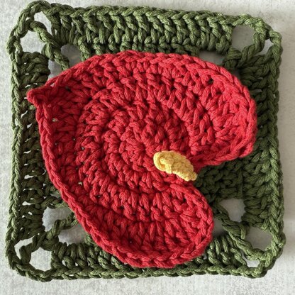 Anthurium Flower Granny Square