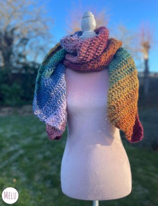 Chunky OmbRainbow Scarf