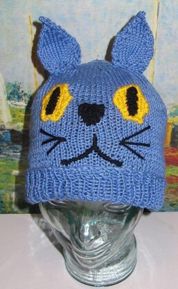 Blue Cat Beanie Animal Hat