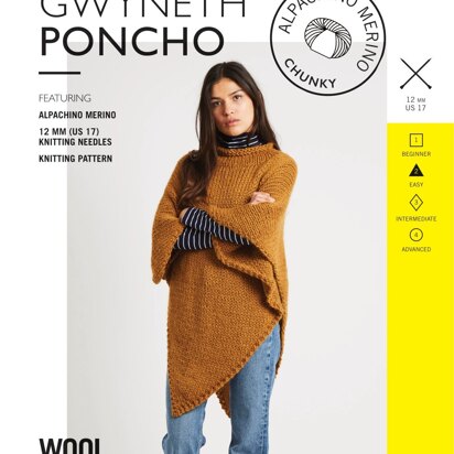 Gwyneth Poncho in Wool and the Gang Alpachino Merino - V276020671 - Downloadable PDF