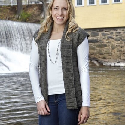 654 Causeway Vest - Waistcoat Knitting Pattern for Women in Valley Yarns Brimfield