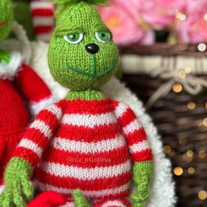 Baby Grinch Christmas knitting pattern - knitting pattern