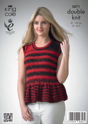 Ladies' Top and Cardigan in King Cole Galaxy DK - 3871