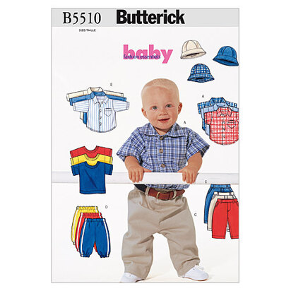 Butterick Infants' Shirt, T-Shirt, Pants and Hat B5510 - Sewing Pattern