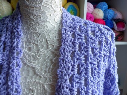 Crochet Lavender Hexagon Cardigan Pattern