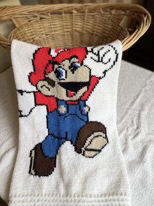 Retro Mario Baby Blanket