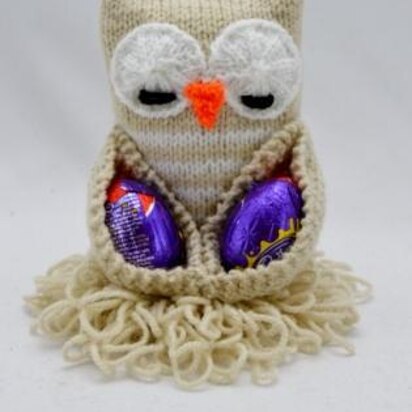 Easter Chocolate Egg Owl - knitting pattern