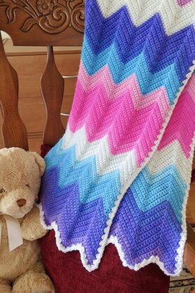 Colorwave Chevron Mandala Baby Blanket