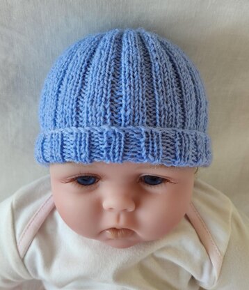 Brady - Babies 4ply rib beanie