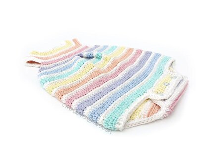 Size Newborn - CROCHET Rainbow Romper