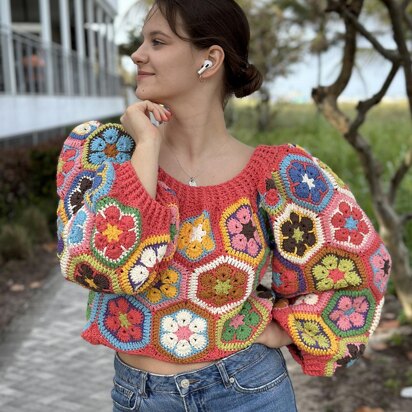 Vintage Floral Sweater