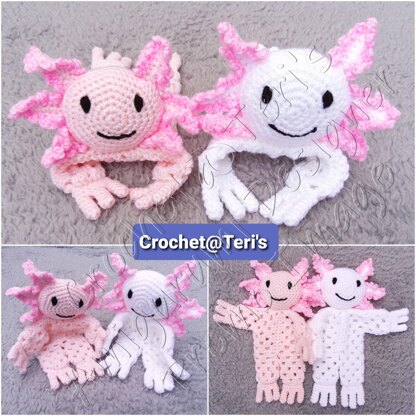 Axolotl Granny Hexagon Lovey