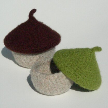 Felted Acorn and Mushroom Catch-all