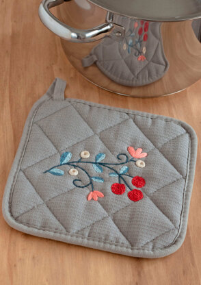 Anchor Embroidered Pot Holder - ANC0003-64 - Downloadable PDF
