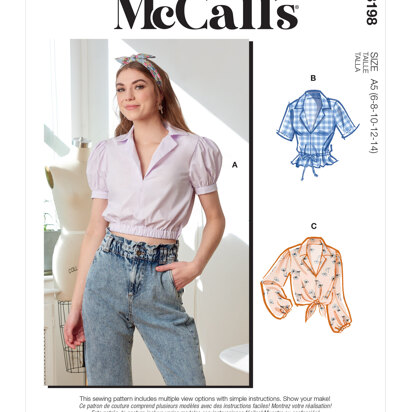 McCall's Misses' Tops M8198 - Sewing Pattern