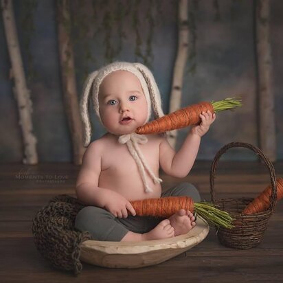 Bulky Bunny Bonnet {Sitter Size} - knitting pattern