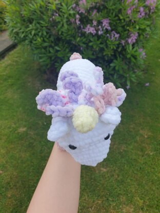 Large crochet fluffy unicorn