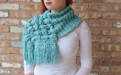 Crochet Woven Cowl Scarf