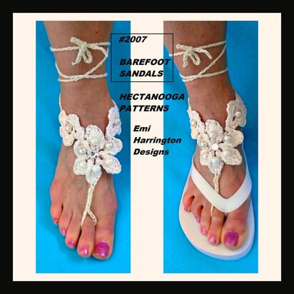 2007 - FLORAL barefoot wedding sandal